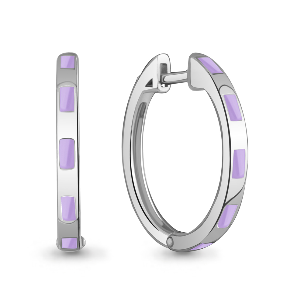 

Серьги конго из серебра с эмалью Aquamarine 34521, 34521_925_р