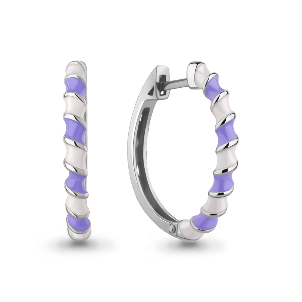 

Серьги конго из серебра с эмалью Aquamarine 34523, 34523_925_р