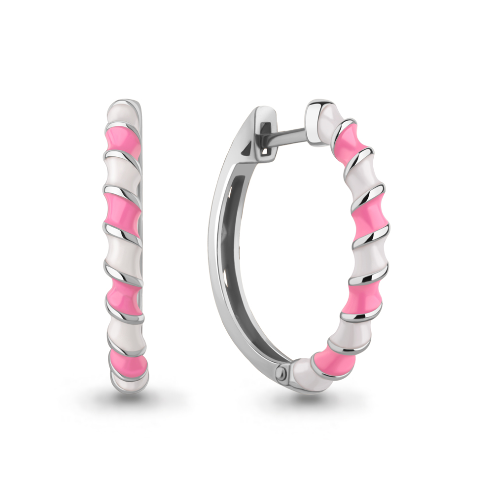 

Серьги конго из серебра с эмалью Aquamarine 34525, 34525_925_р