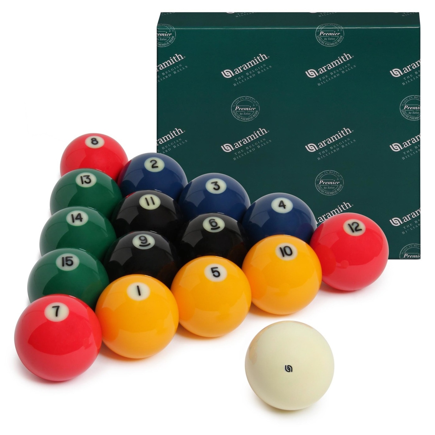 

Шары Aramith Premier Pyramid Colour 68мм белый биток, Premier Pyramid Colour