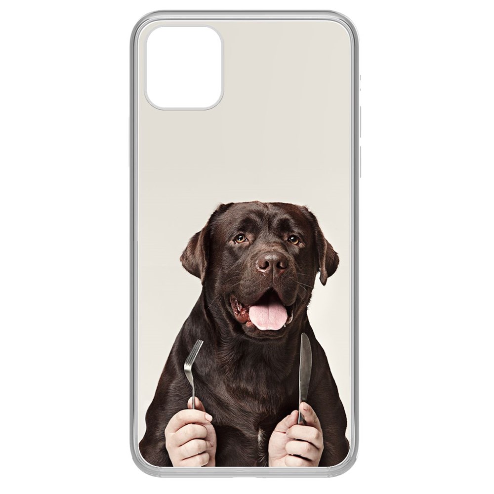 

Чехол-накладка Krutoff Clear Case Время обеда для iPhone 11 Pro Max, Прозрачный