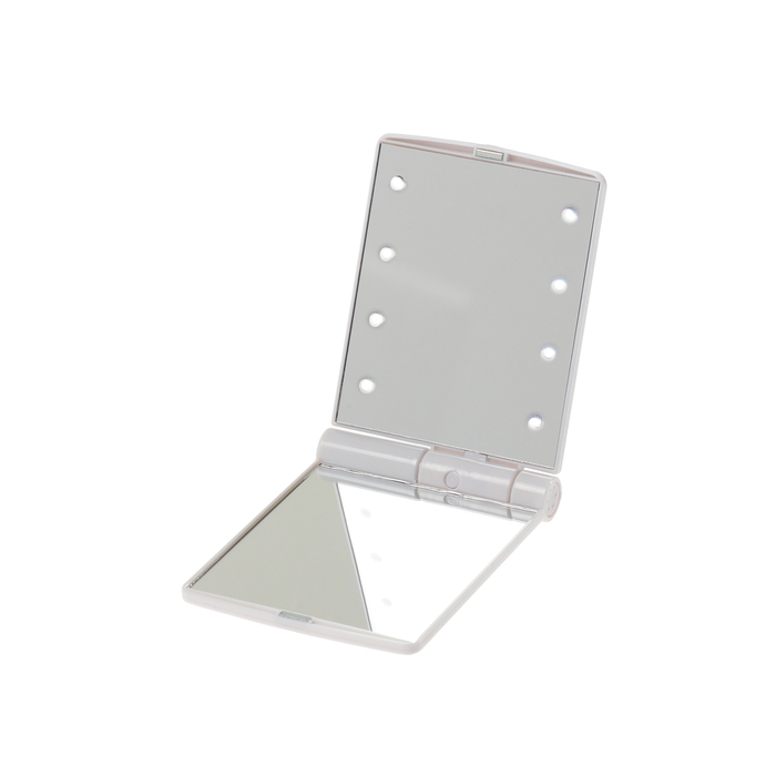 Зеркало Luazon, подсветка, 13.5x8.5x1 см, 8 диодов, МИКС зеркало для ванной uperwood modul 80х80 см бесконтактный сенсор холодная подсветка