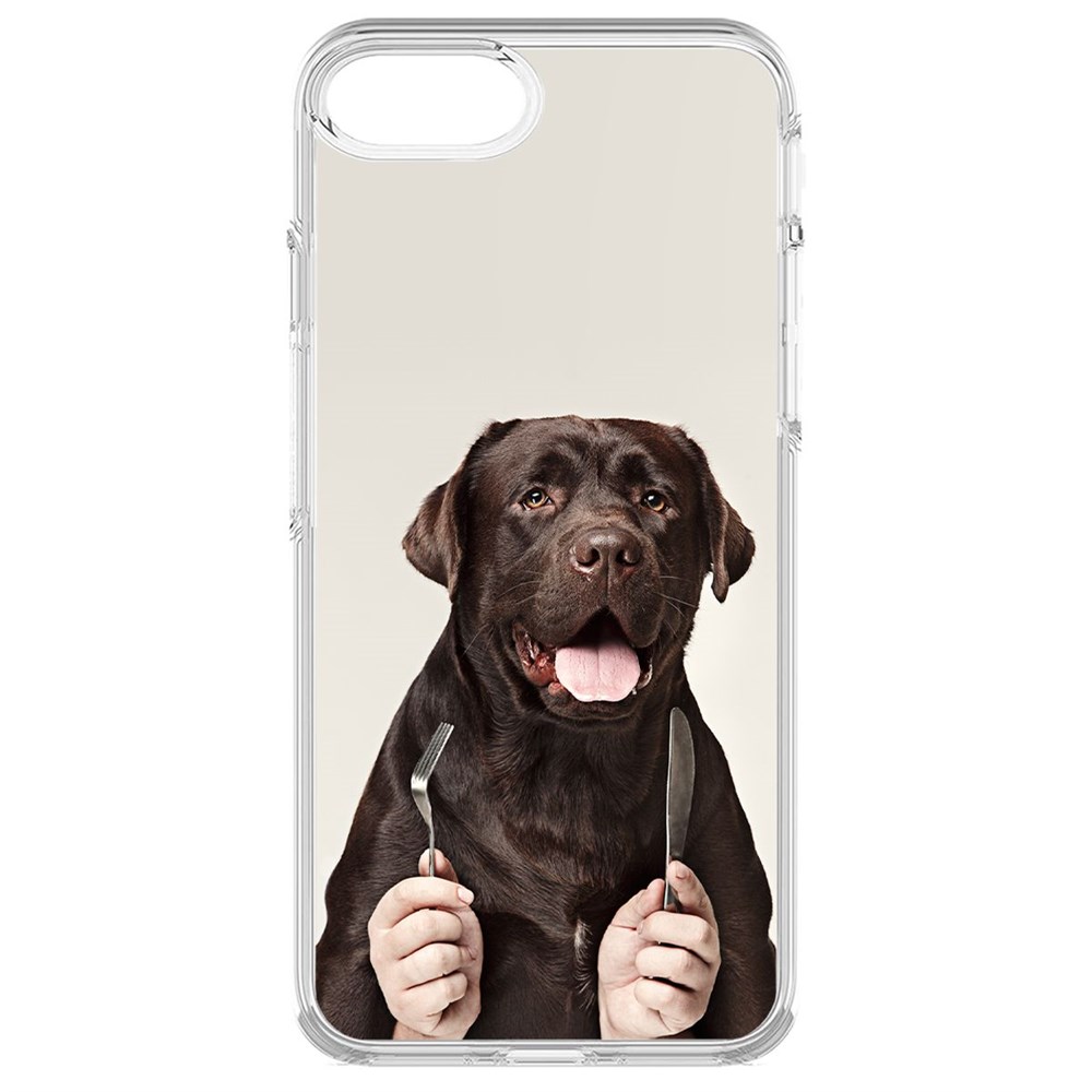 

Чехол-накладка Krutoff Clear Case Время обеда для iPhone 7/8/SE