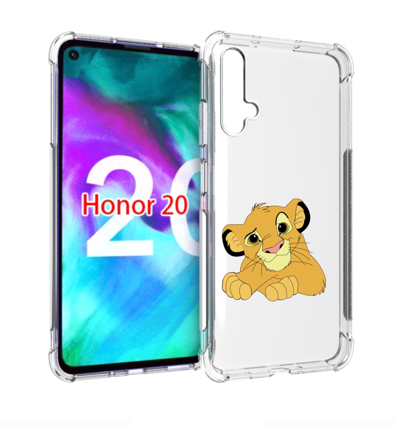 

Чехол бампер MyPads симба-красивый для Honor 20, Прозрачный, Tocco