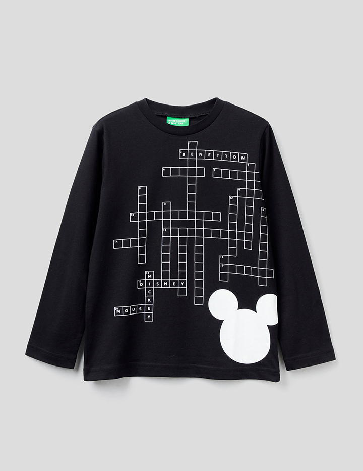 

Лонгслив для мальчиков Benetton цв. черный р.128, 21A_3096C15BT