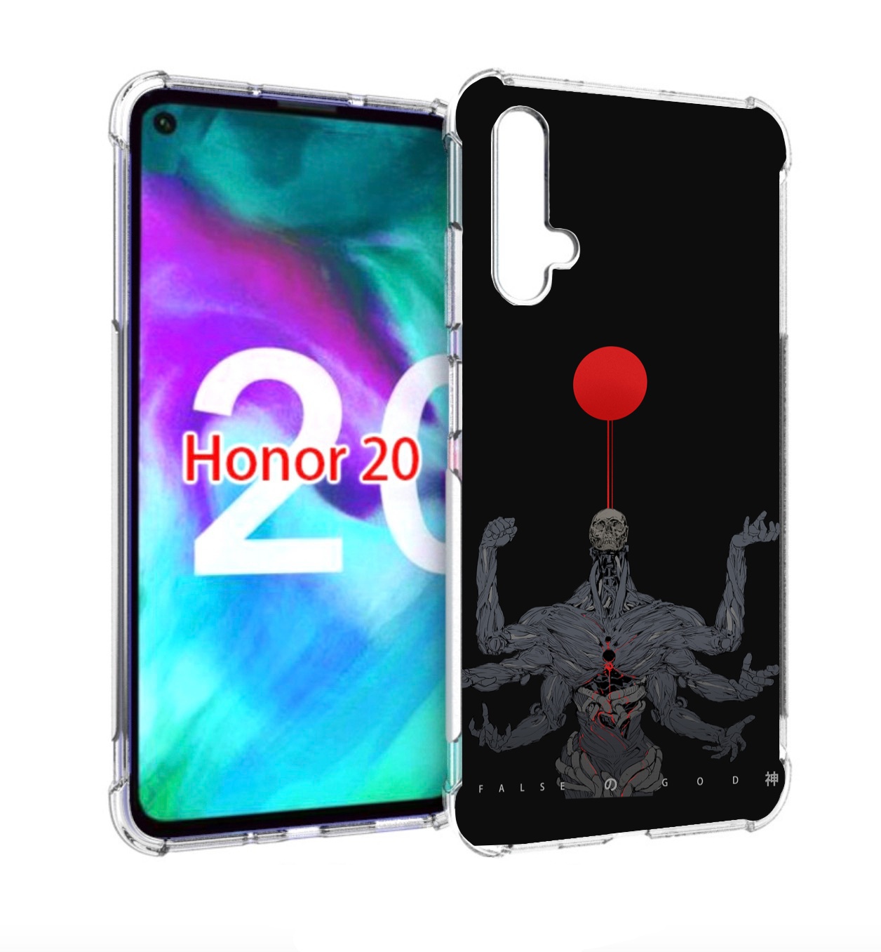 

Чехол бампер MyPads скелет-с-6-руками для Honor 20, Прозрачный, Tocco