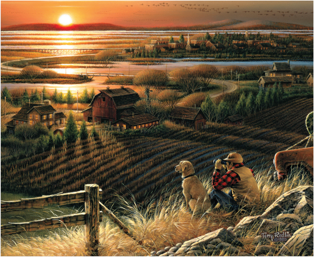 

Картина на холсте с подрамником ХитАрт Утро в деревне 40x32 см, 3129
