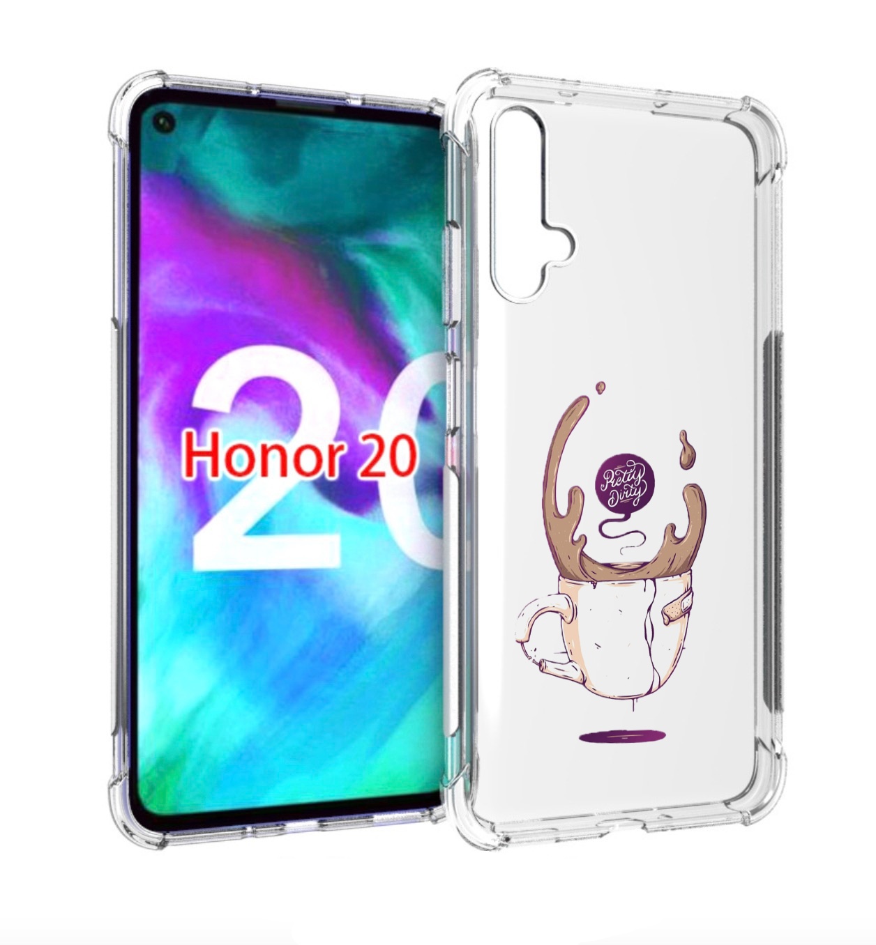 

Чехол бампер MyPads сломанный стаканчик для Honor 20 Honor, Прозрачный, Tocco