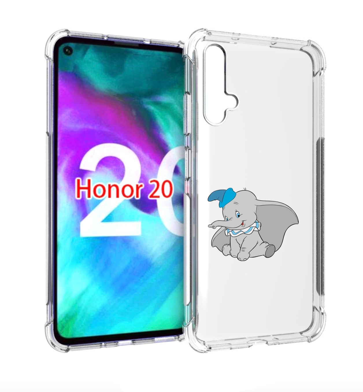 

Чехол бампер MyPads слоненок-с-большими-ушками для Honor, Прозрачный, Tocco