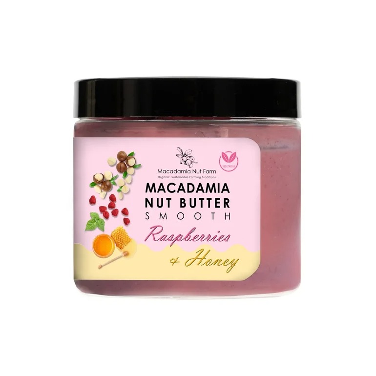 

Паста ореховая из ореха Макадамия нежная с медом и малиной Macadamia Nut 180г
