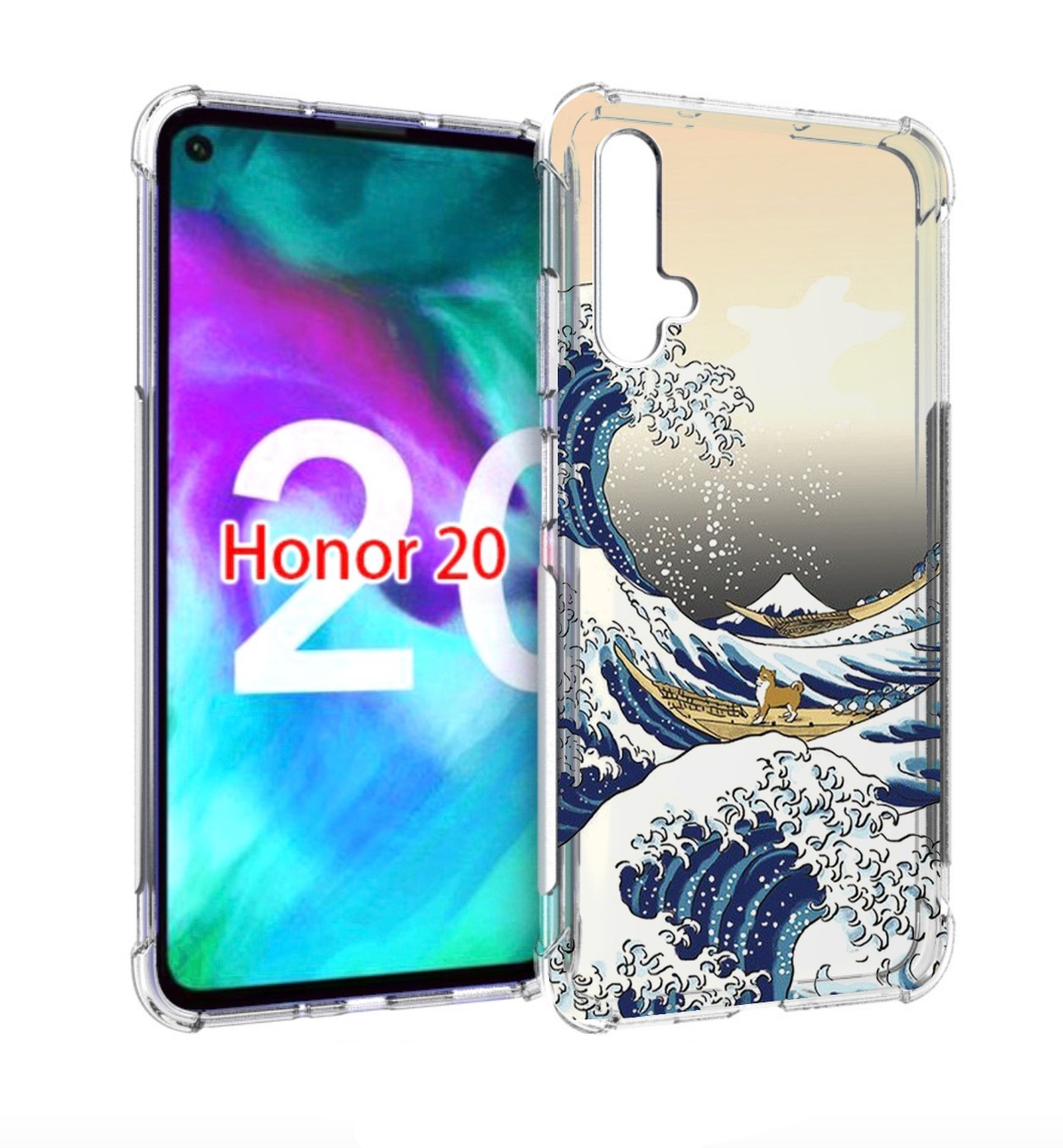 

Чехол бампер MyPads собаки-на-плоту для Honor 20, Прозрачный, Tocco