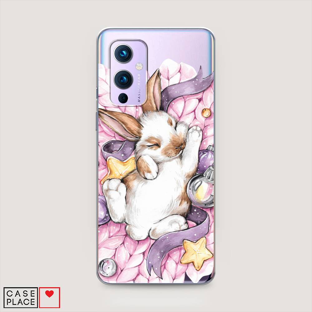 

Чехол на OnePlus 9 LE2113 "Кролик спит", Розовый;белый, 151450-5