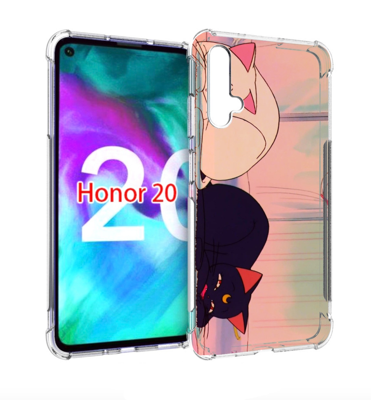 

Чехол бампер MyPads спящие коты для Honor 20, Прозрачный, Tocco