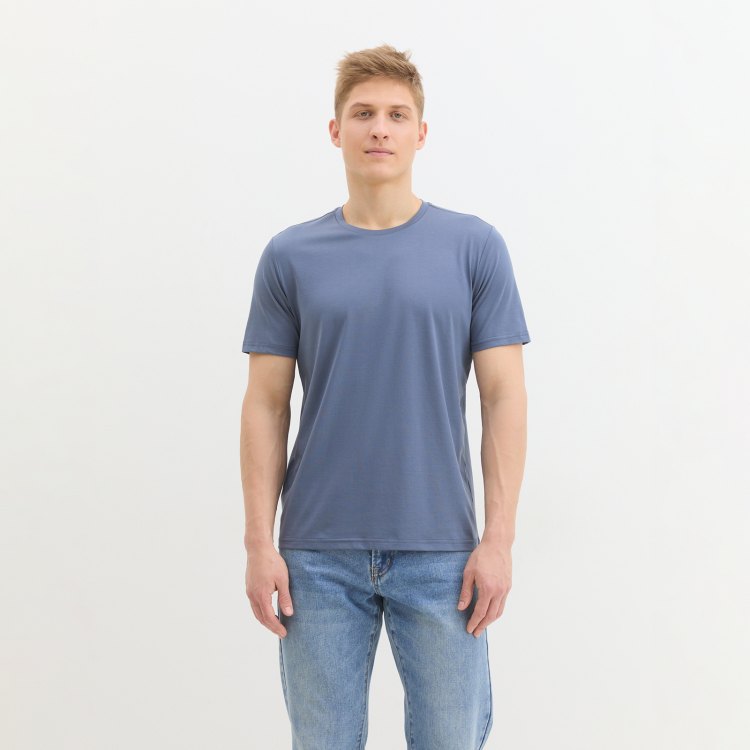

Футболка мужская Maison David SS53 синяя L, Синий, SS53