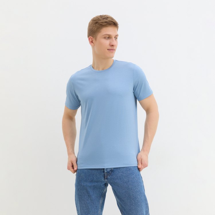 

Футболка мужская Maison David SS53 голубая 2XL, Голубой, SS53