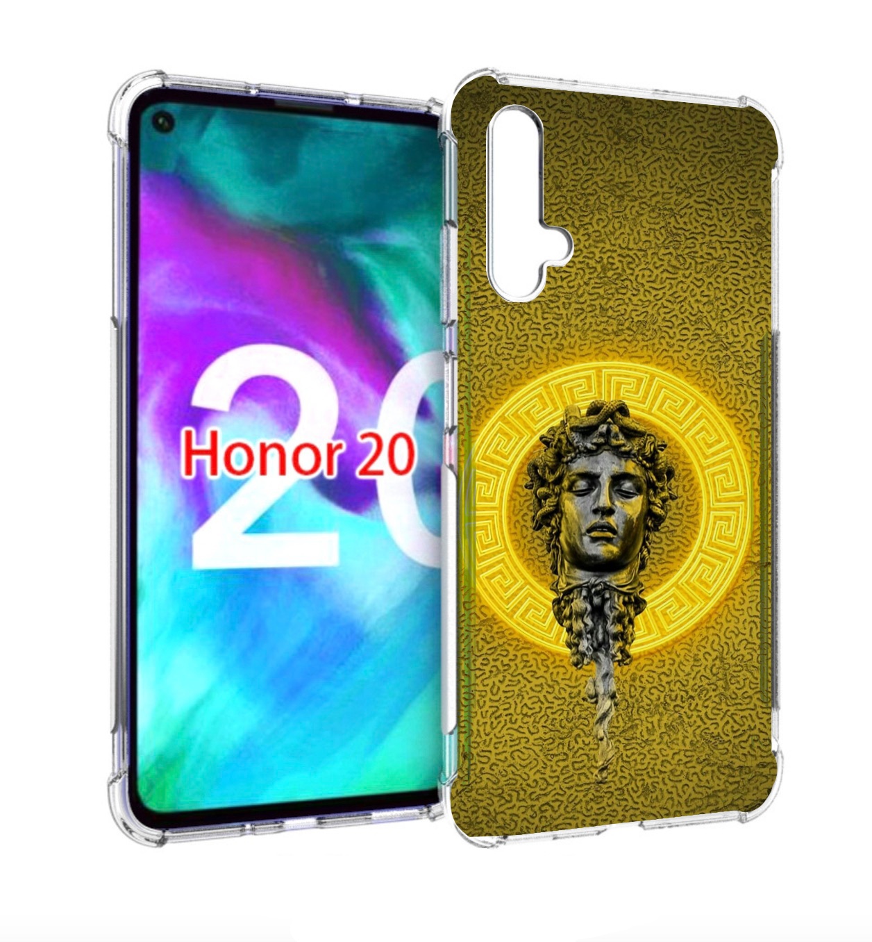 

Чехол бампер MyPads статуя версачи для Honor 20, Прозрачный, Tocco