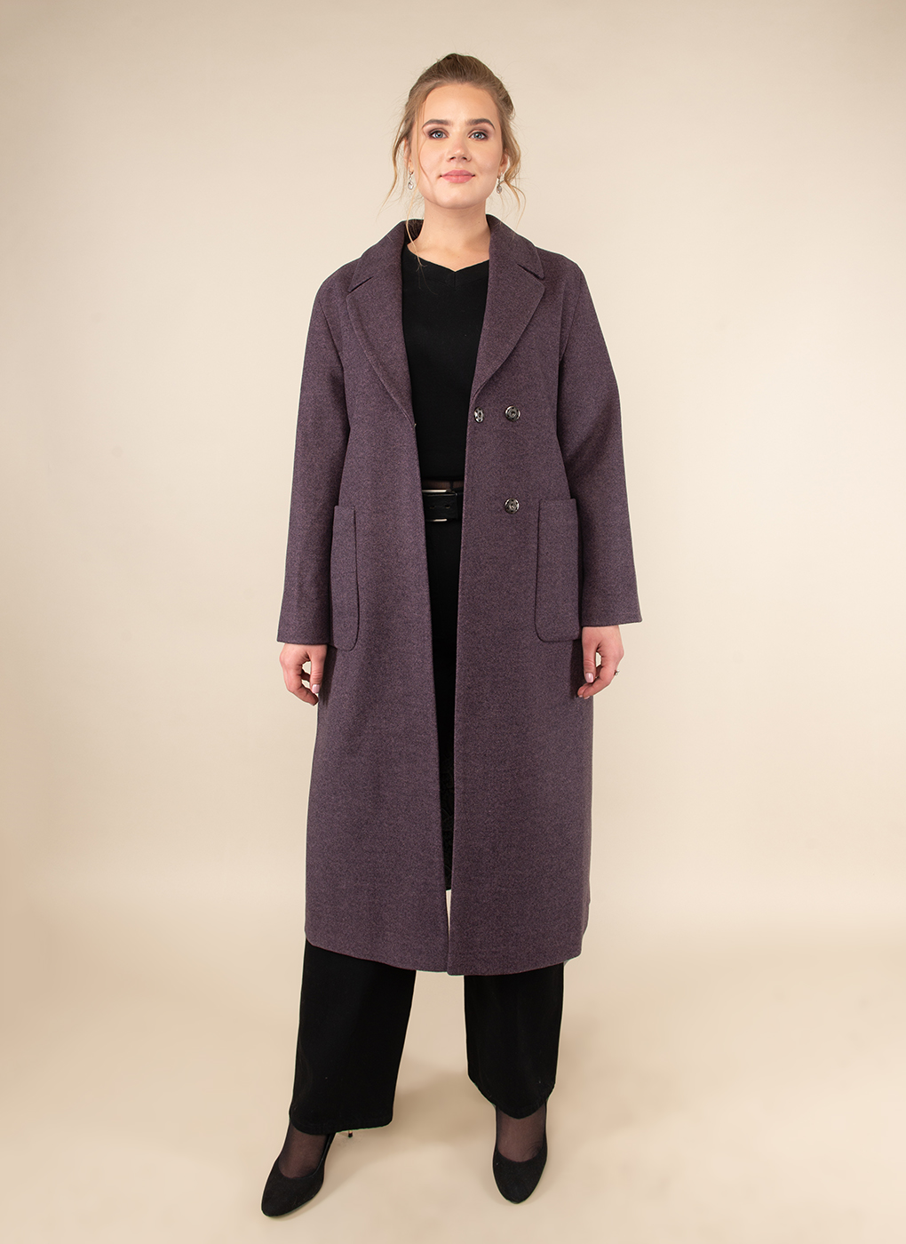 

Пальто женское Каляев 52225 фиолетовое 56 RU, 52225