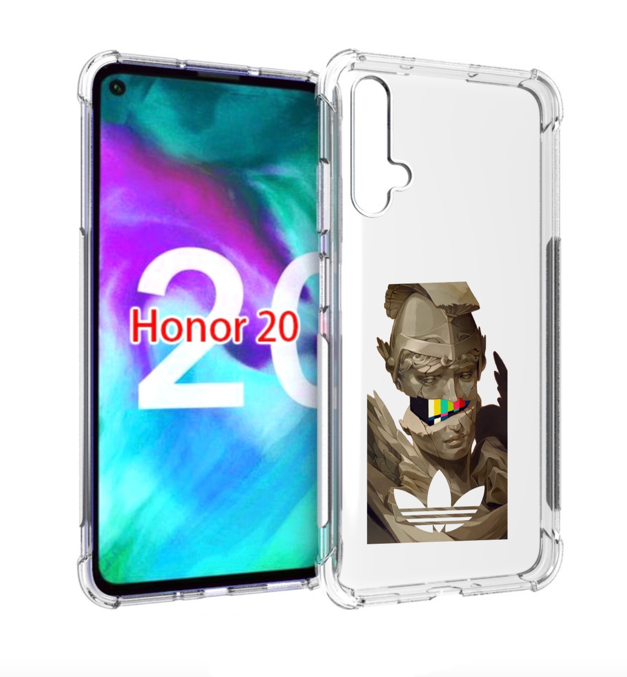 

Чехол бампер MyPads статуя-адидас для Honor 20, Прозрачный, Tocco