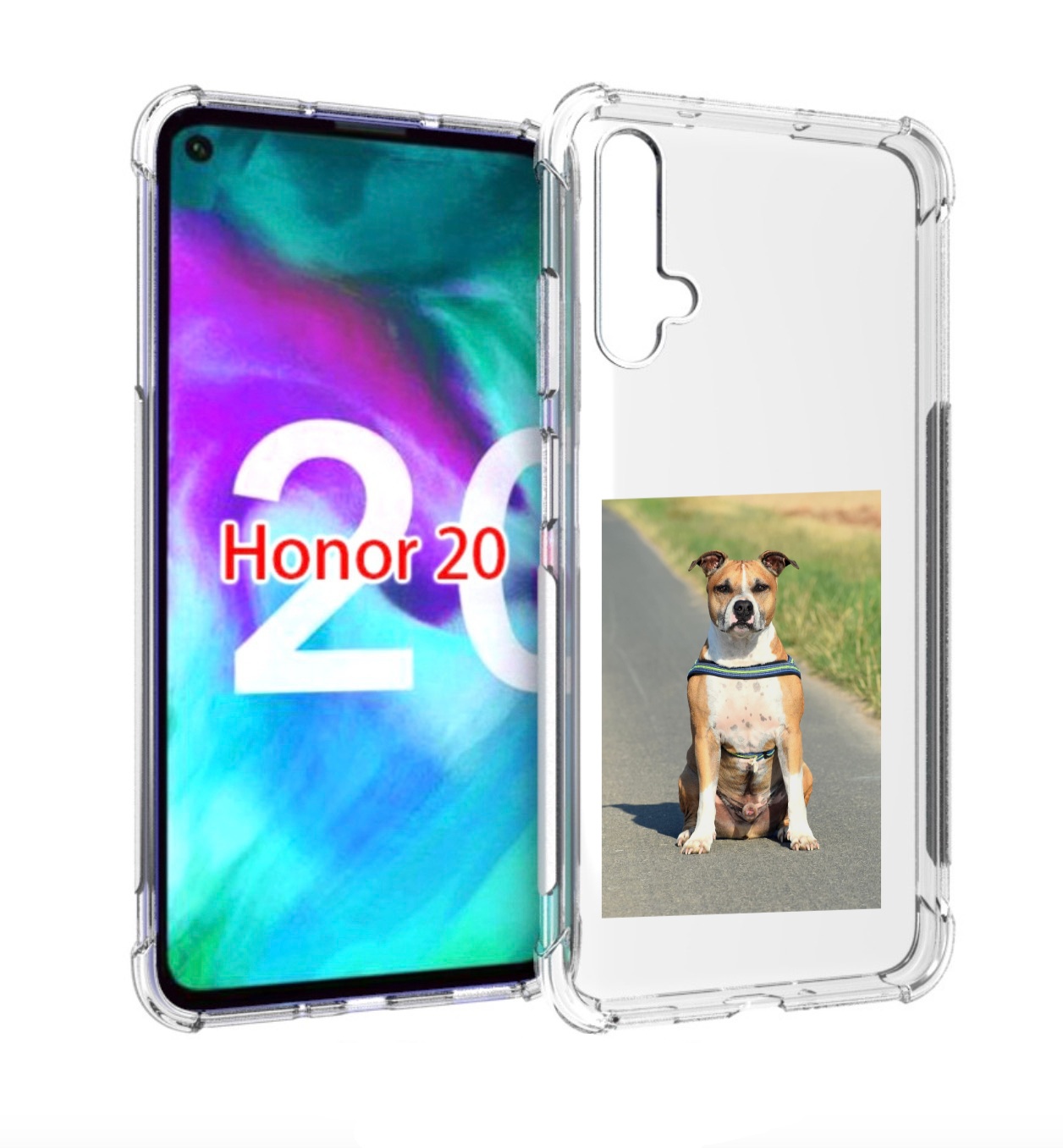 

Чехол бампер MyPads стаффорд терьер для Honor 20, Прозрачный, Tocco