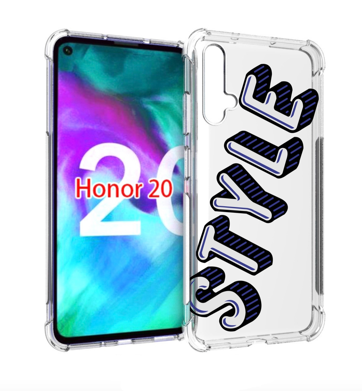 

Чехол бампер MyPads стиль для Honor 20, Прозрачный, Tocco