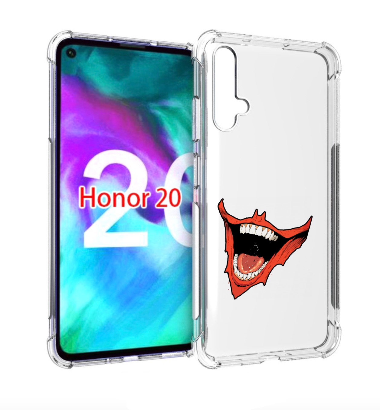 

Чехол бампер MyPads страшная-улыбка для Honor 20, Прозрачный, Tocco