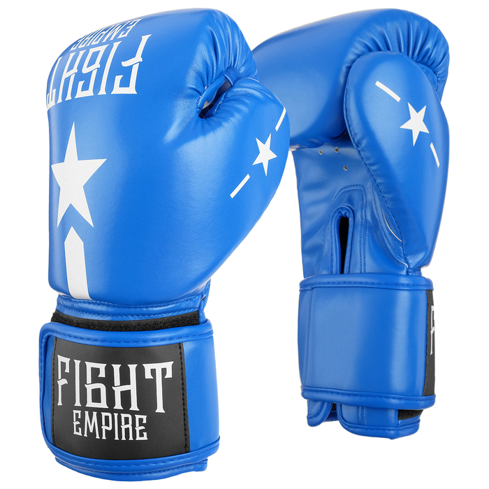 

Перчатки боксёрские детские FIGHT EMPIRE, 6 унций, цвет синий, 6 oz