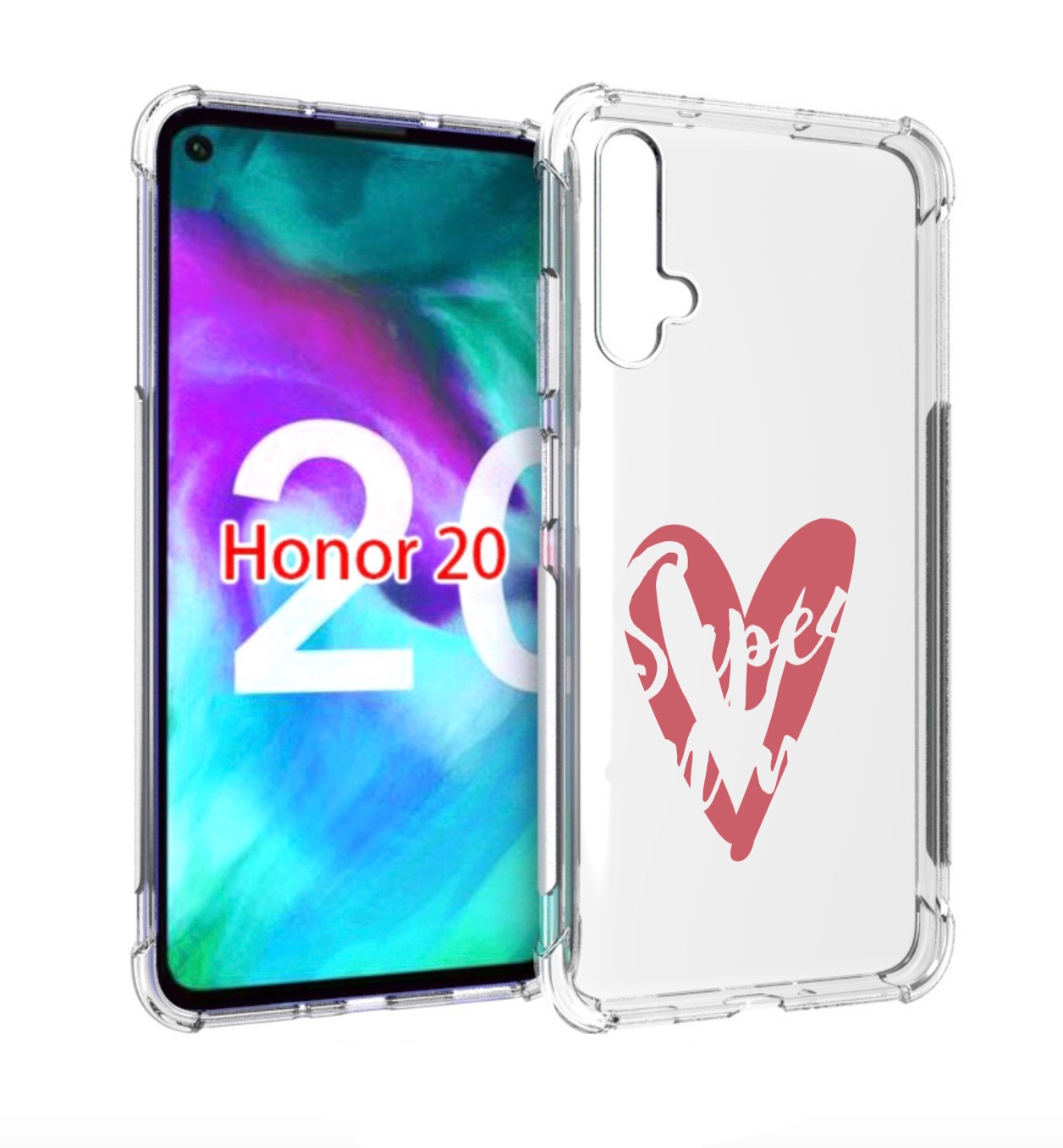 

Чехол бампер MyPads супер-мать для Honor 20, Прозрачный, Tocco