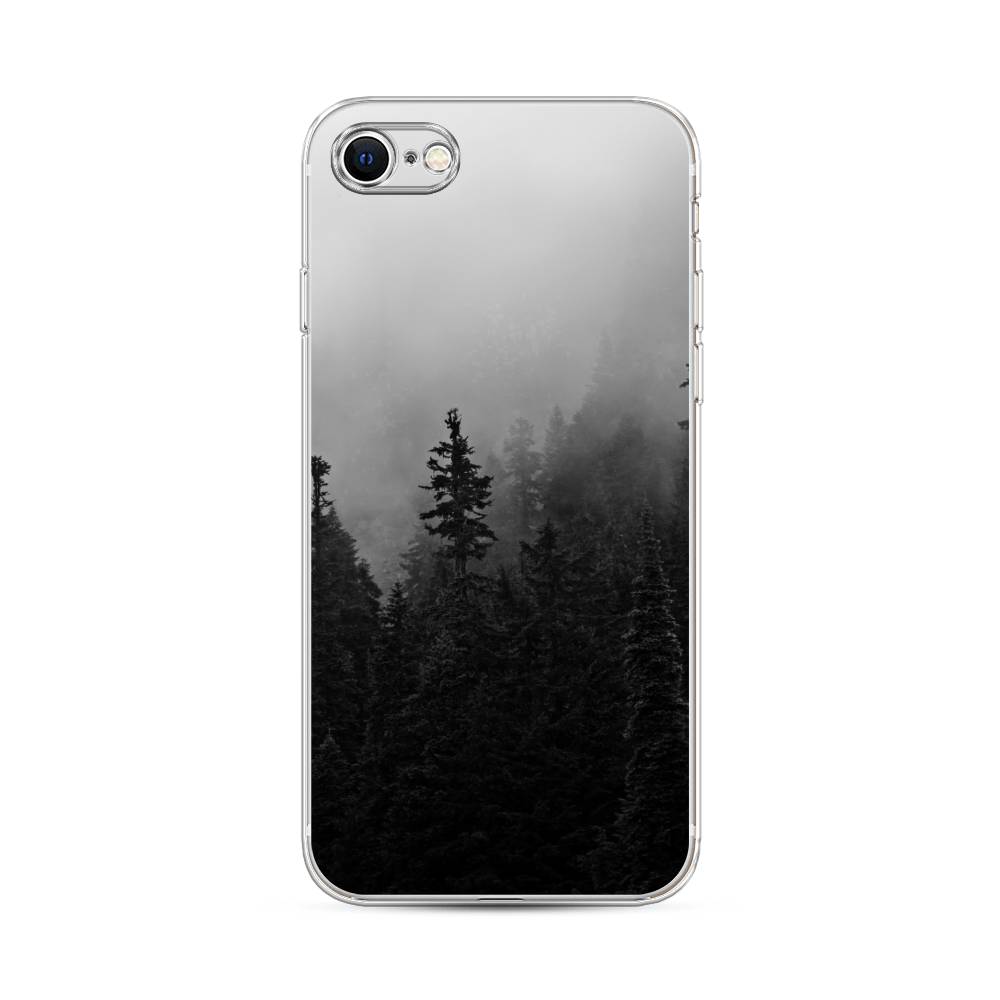 

Чехол на Apple iPhone 7 "Туманный лес", Серый;черный, 14850-2