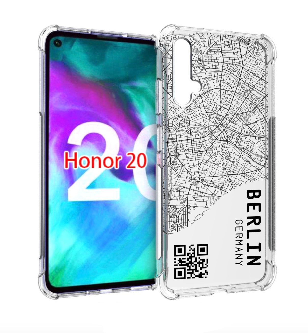 

Чехол бампер MyPads схема-берлин для Honor 20, Прозрачный, Tocco