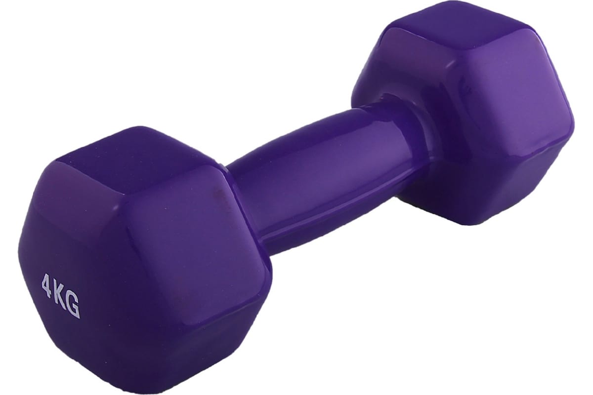 

Гантель виниловая, 4 кг, Фиолетовый, 4KG