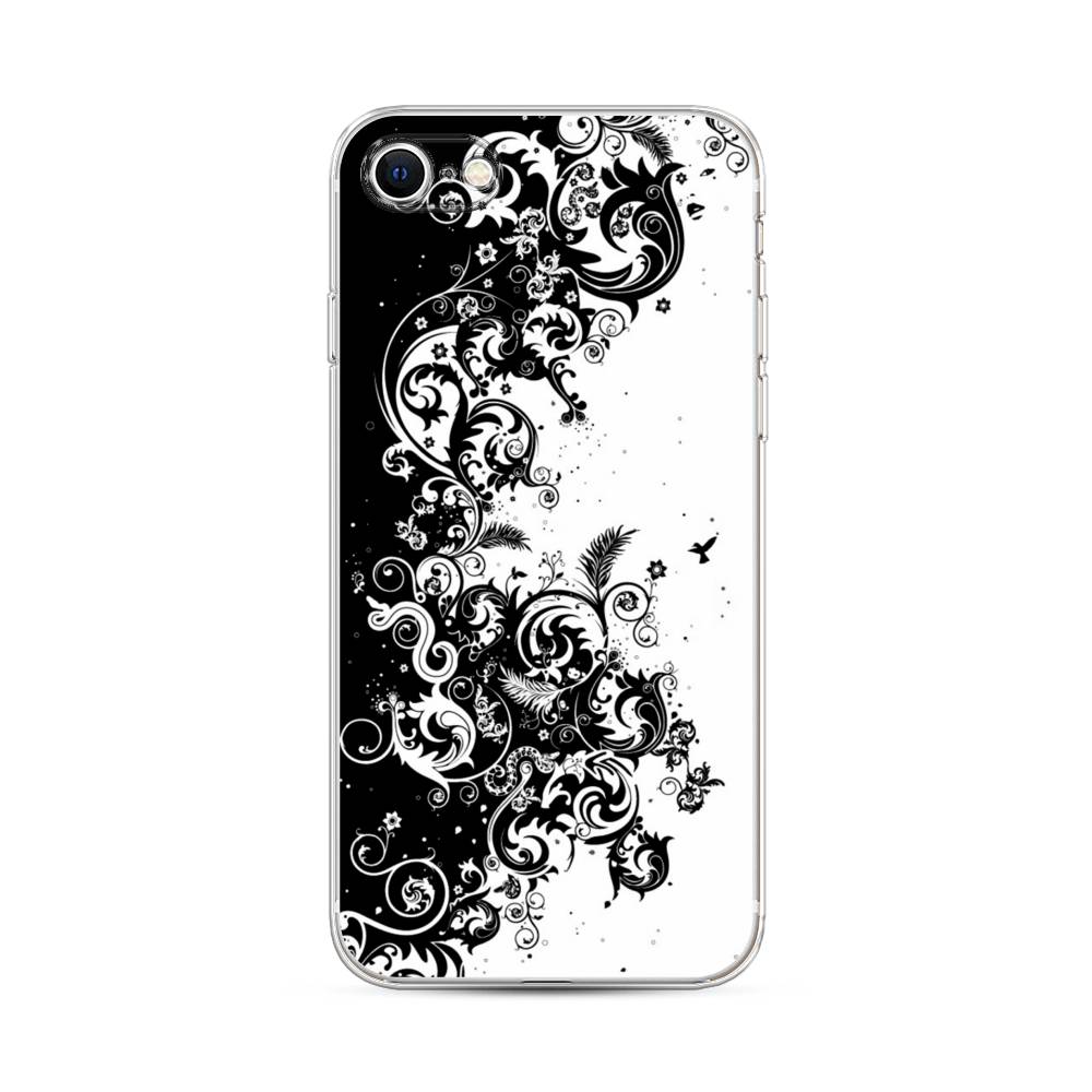 

Чехол на Apple iPhone 7 "Черно белый узор", Белый;черный;серый, 14850-3