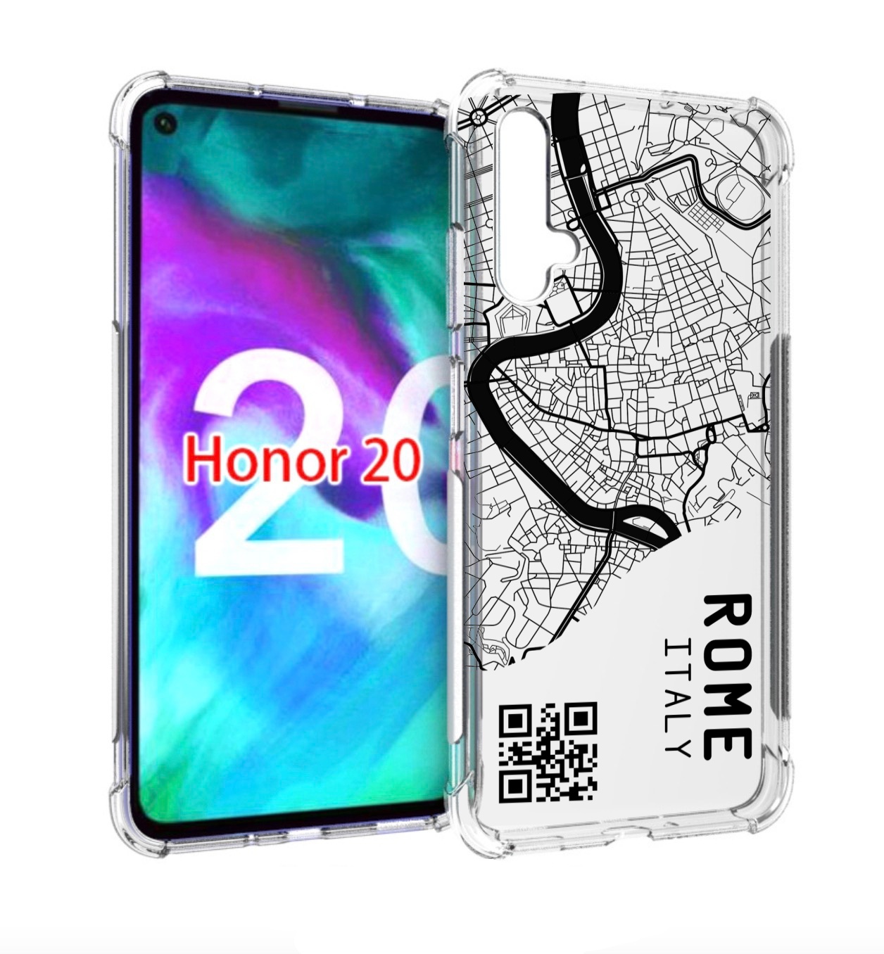 

Чехол бампер MyPads схема-рим для Honor 20, Прозрачный, Tocco