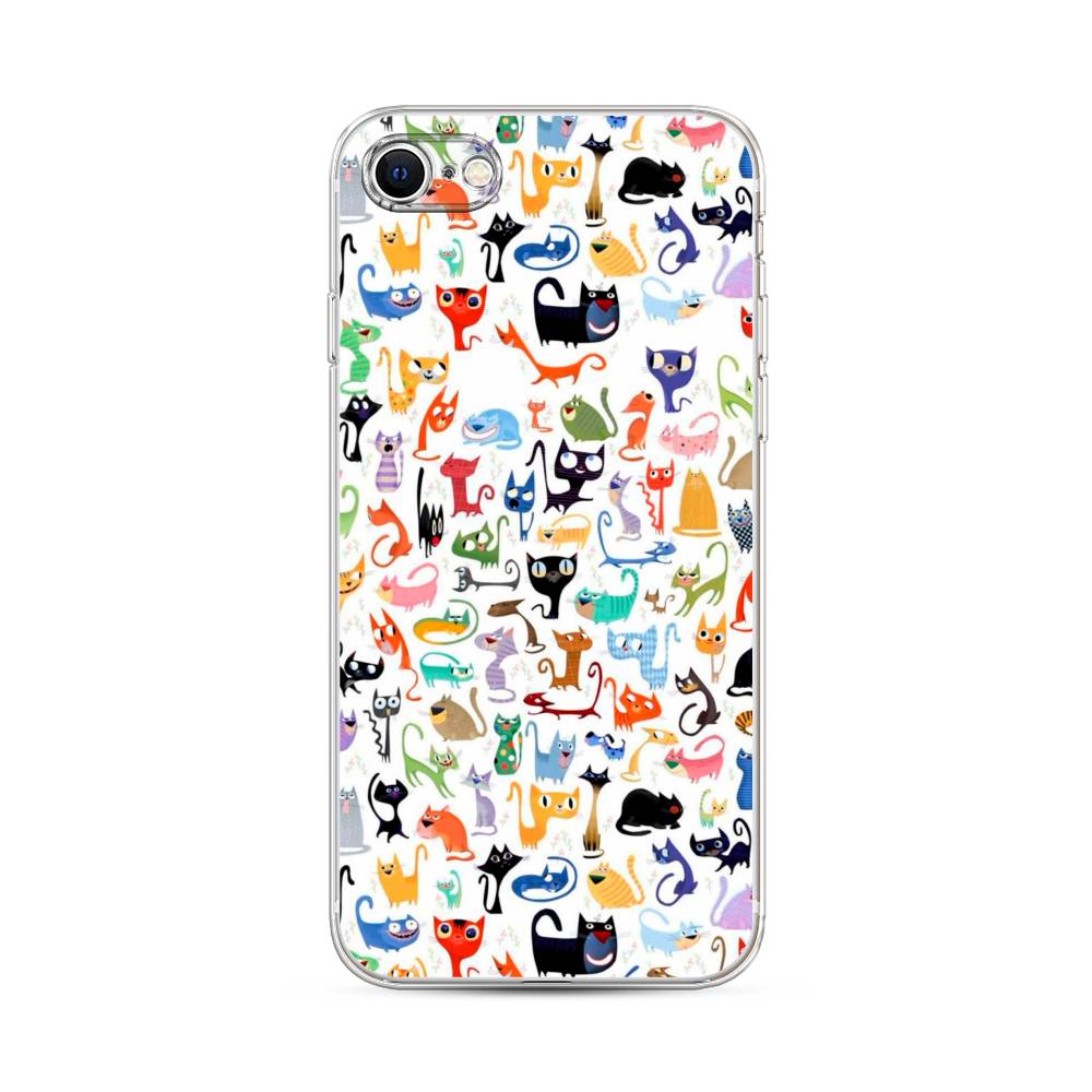 

Чехол на Apple iPhone 7 "Цветные коты", Разноцветный, 14850-1