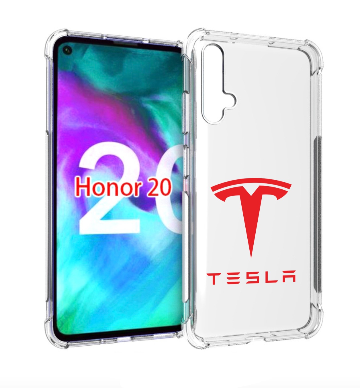 

Чехол бампер MyPads тесла-4 для Honor 20, Прозрачный, Tocco