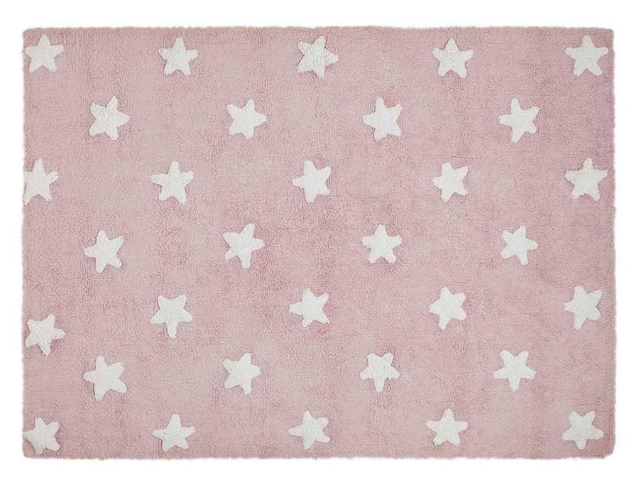 фото Ковер lorena canals звезды stars розовый с белым 120*160