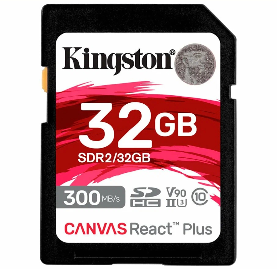 

Карта памяти KingstonCanvas React Plus SDHC UHS-II 32GB, SDR2/32GB