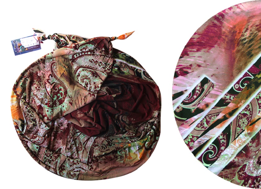 фото Шарф женский olange assorty апрель бордовый/розовый, 185х65 см