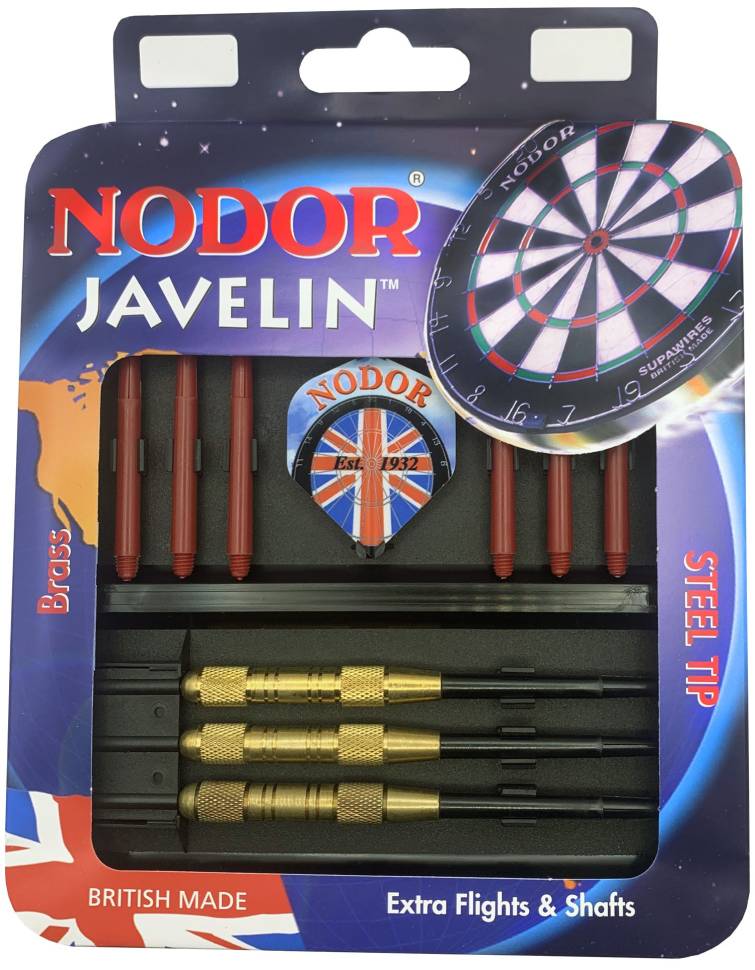 Дротик для дартс NODOR steeltip 3 Золотой чёрный Javelin 22gr 1890₽