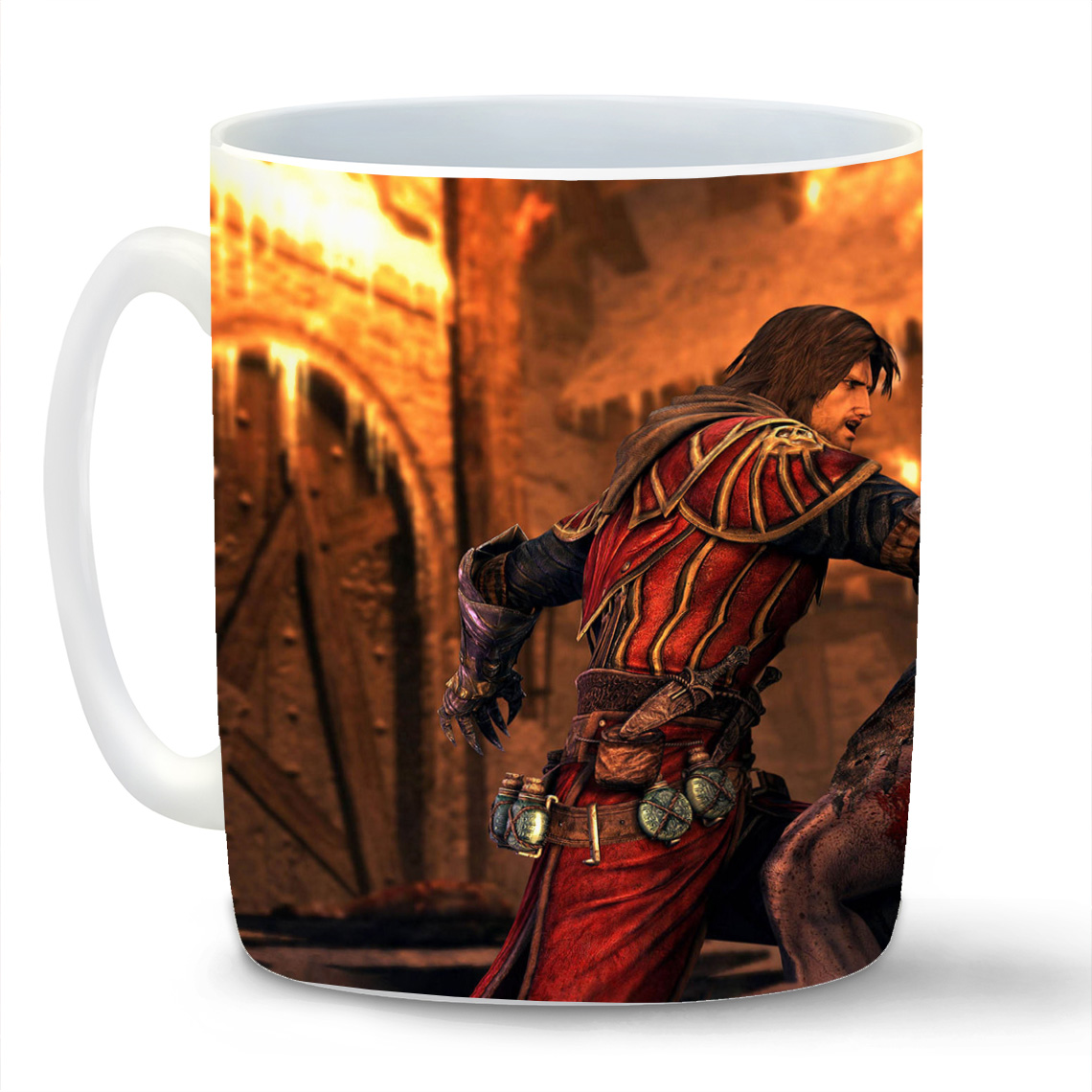 

Кружка CoolPodarok castlevania lords of shadow Убивает демона распятием