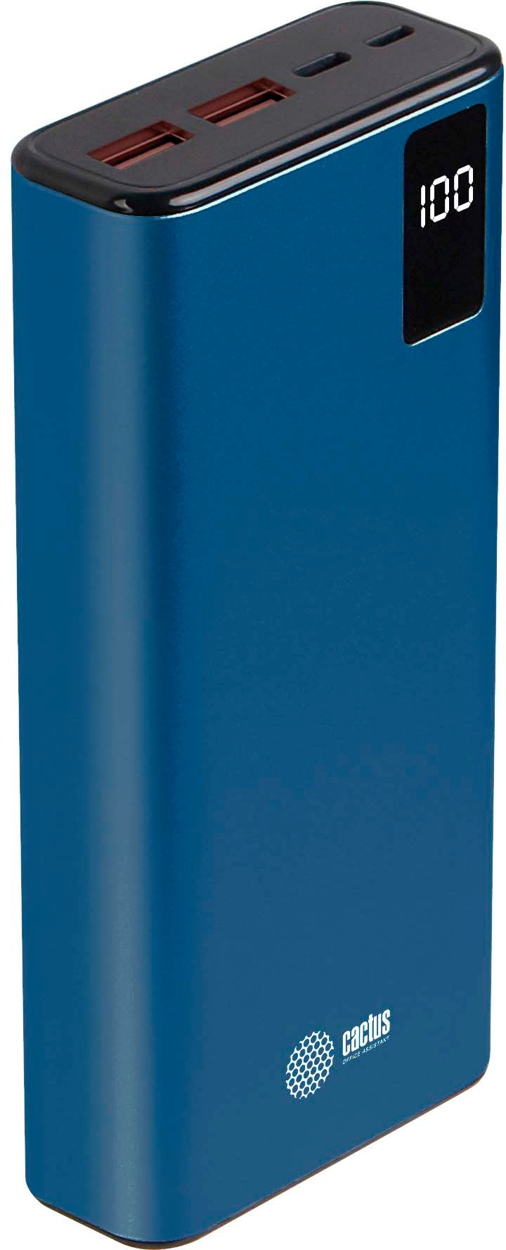 

Мобильный аккумулятор Cactus CS-PBFSYT-20000 20000mAh 3A 2xUSB, голубой