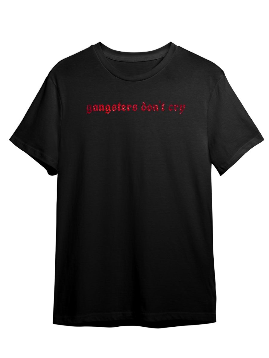 

Футболка унисекс Каждому Своё Gangsters don’t cry/OG/Гангстер STGO15GR черная 4XL, "Gangsters don’t cry/OG/Гангстер" STGO15GR