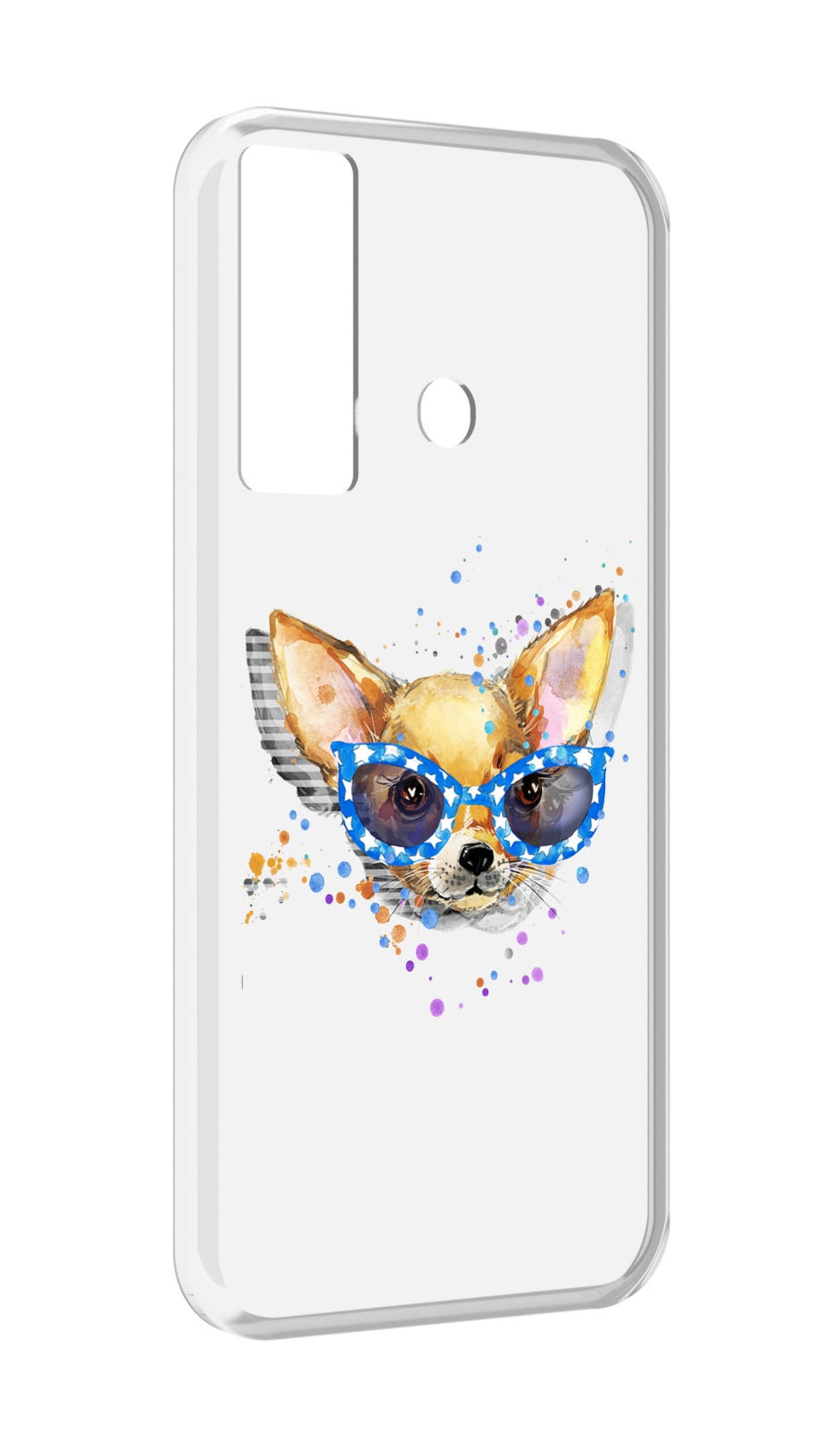 

Чехол MyPads чихуа-хуа в очках для Tecno Camon 17, Прозрачный, Tocco