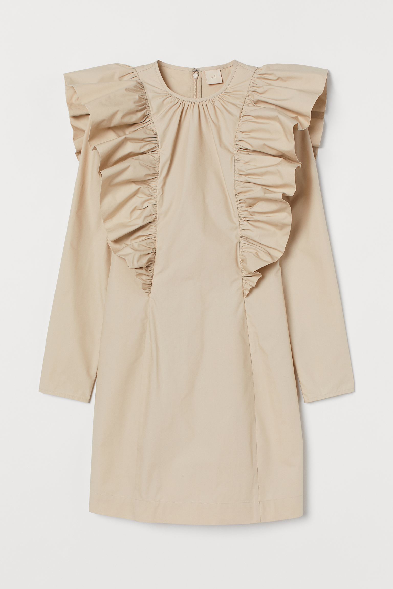 

Платье женское H&M 888584001 бежевое 32 EU, Бежевый, 888584001