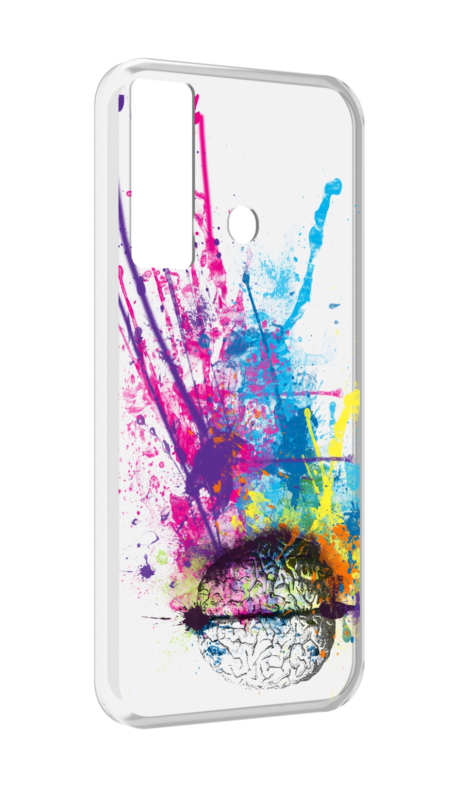 

Чехол MyPads яркий красочный мозг для Tecno Camon 17, Прозрачный, Tocco