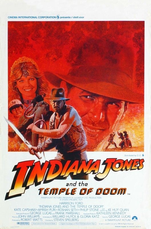 

Постер к фильму "Индиана Джонс и Храм судьбы" (Indiana Jones and the Temple of Doom) 50x70