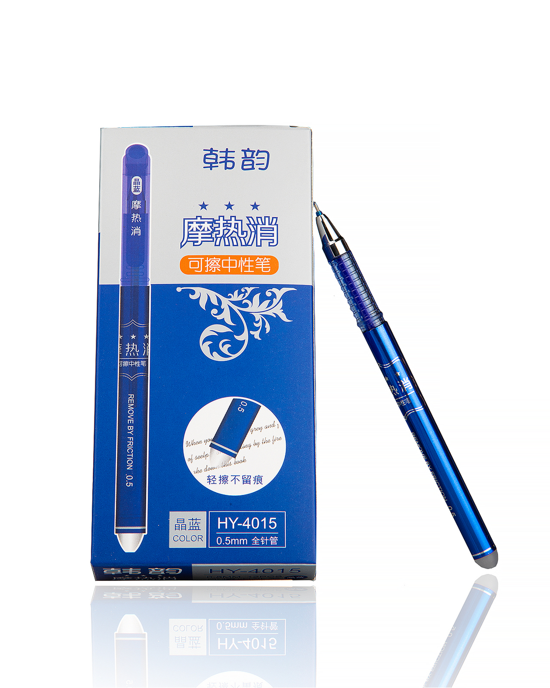 Ручка гелевая wellywell Pen_Lastik_1, со стираемыми чернилами, синяя, 0,5 мм, 1 шт.