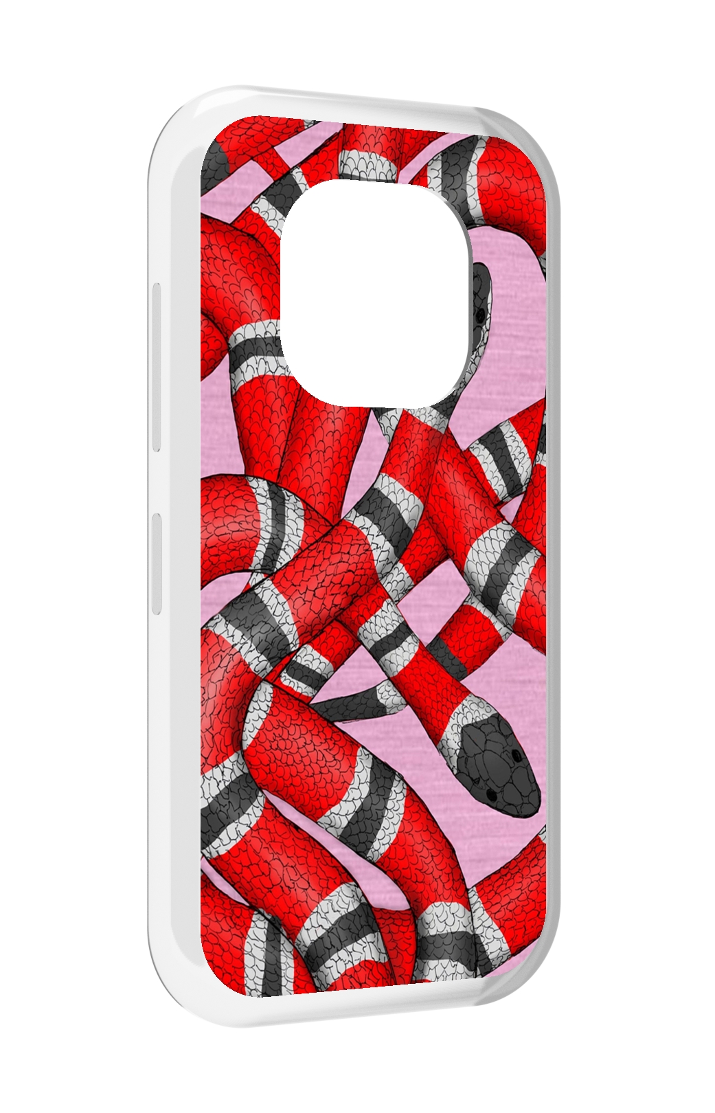 

Чехол MyPads змея-красно-черно-белый для Doogee V20, Прозрачный, Tocco