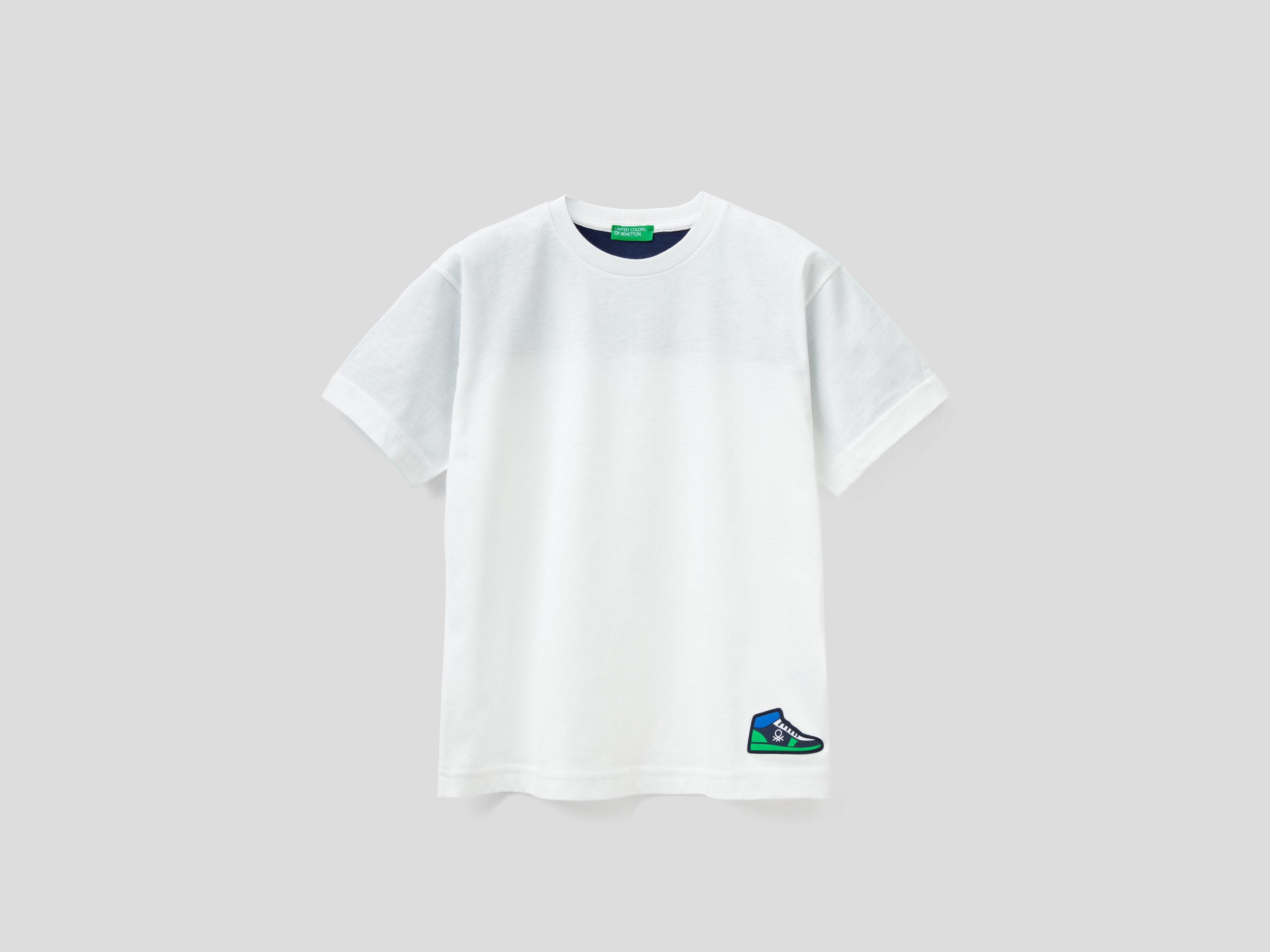 

Футболка для мальчиков Benetton цв. белый р.146, 21A_3096C15C7