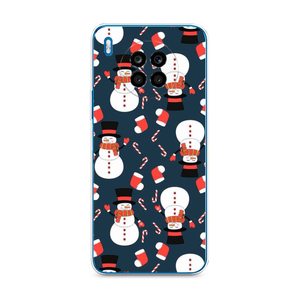 

Чехол на Huawei Nova 8i "Синие снеговики", Синий;белый;красный, 6106450-5
