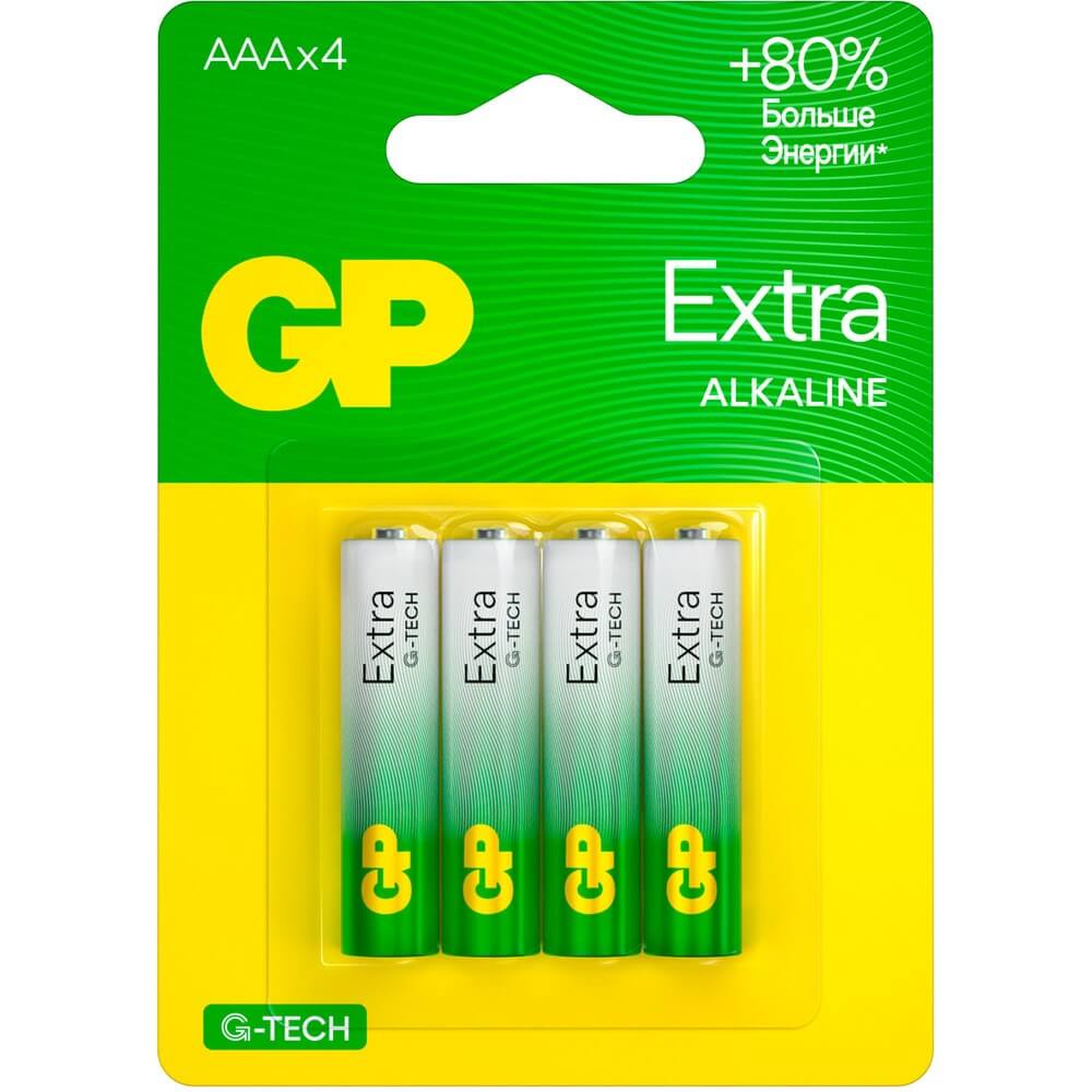 

Батарейка GP Extra Alkaline 24AXA21-2CRSBC4, 4 шт, 24AXA21-2CRSBC4